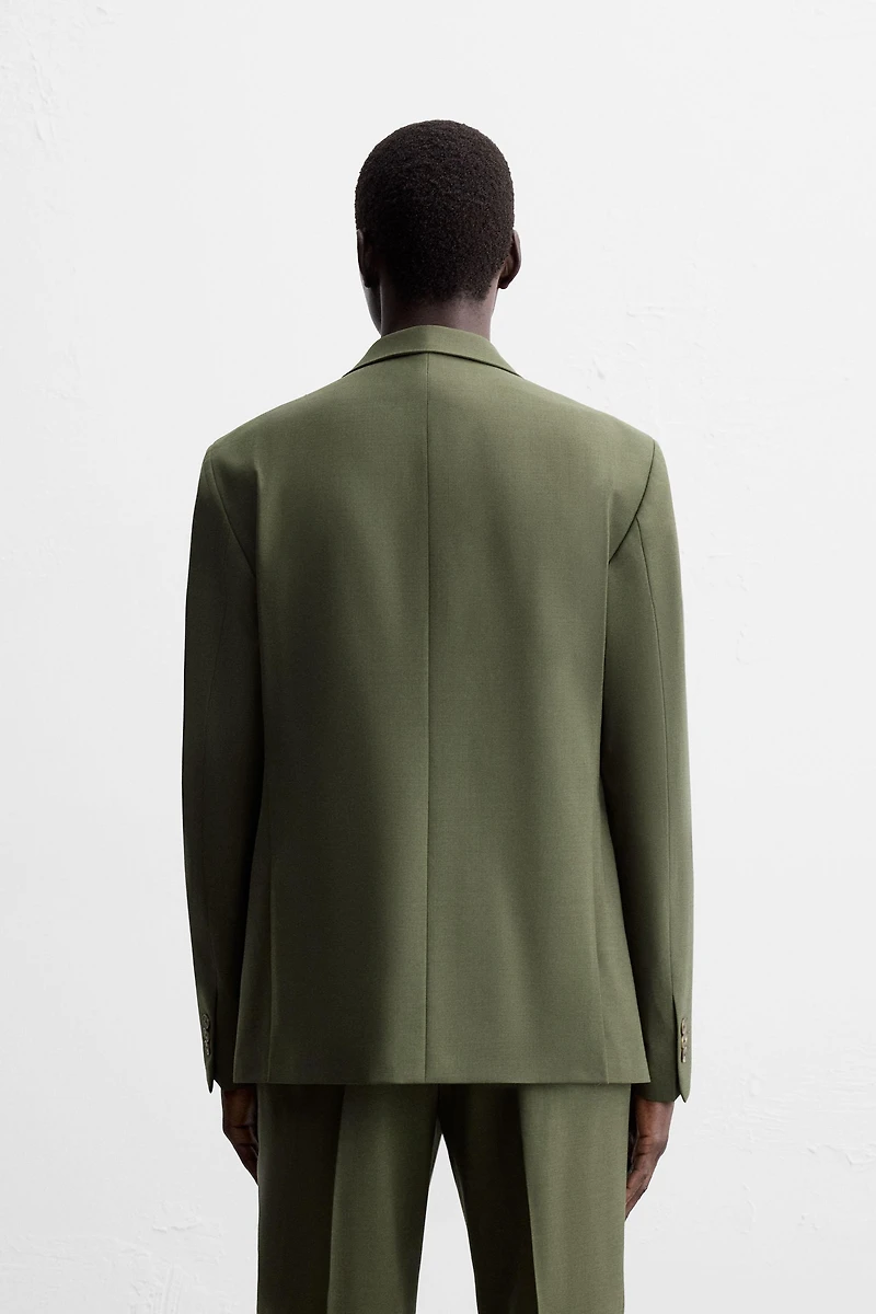 WOOL DOUBLE BREASTED SUIT BLAZER