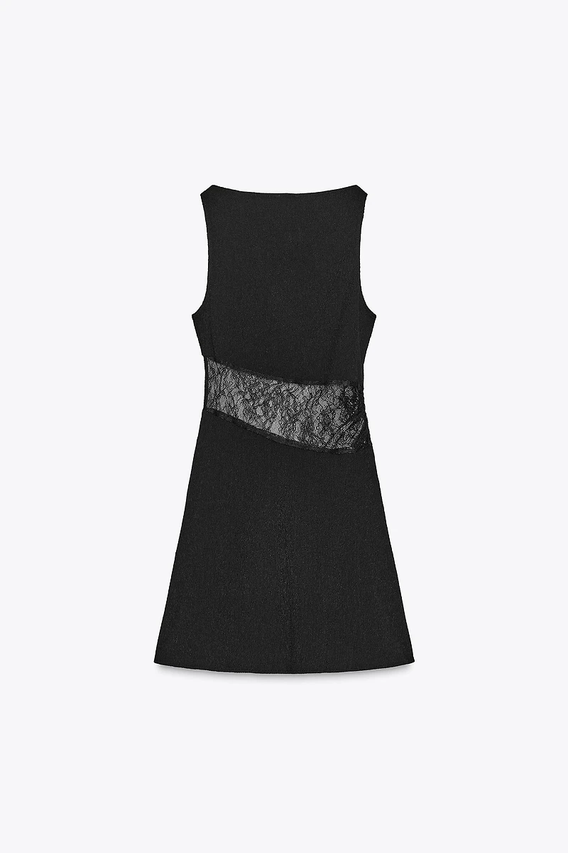 SHORT COMBINATION LACE DRESS