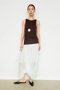Fine-knit halter top