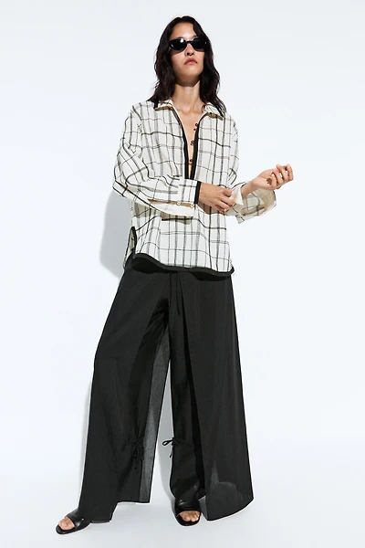 Cotton blend check shirt