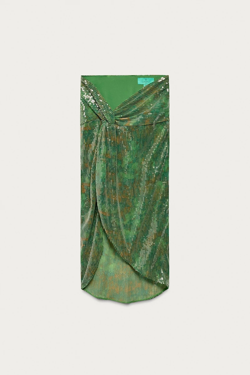 SEQUINED KNOT PAREO MARISA BERENSON X ZARA