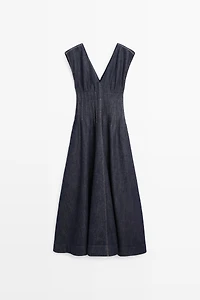 Denim midi dress