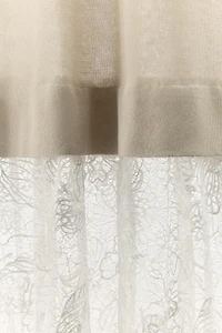 LACE COMBINATION KNIT DRESS