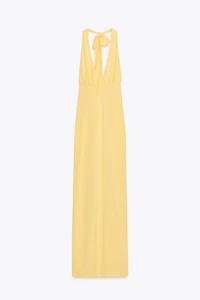OPEN BACK HALTER LONG DRESS