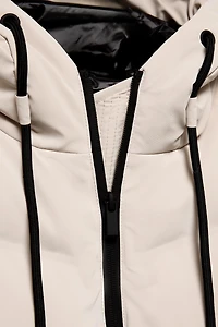 LONG RUBBERIZED WINDPROOF HOODIE ANORAK