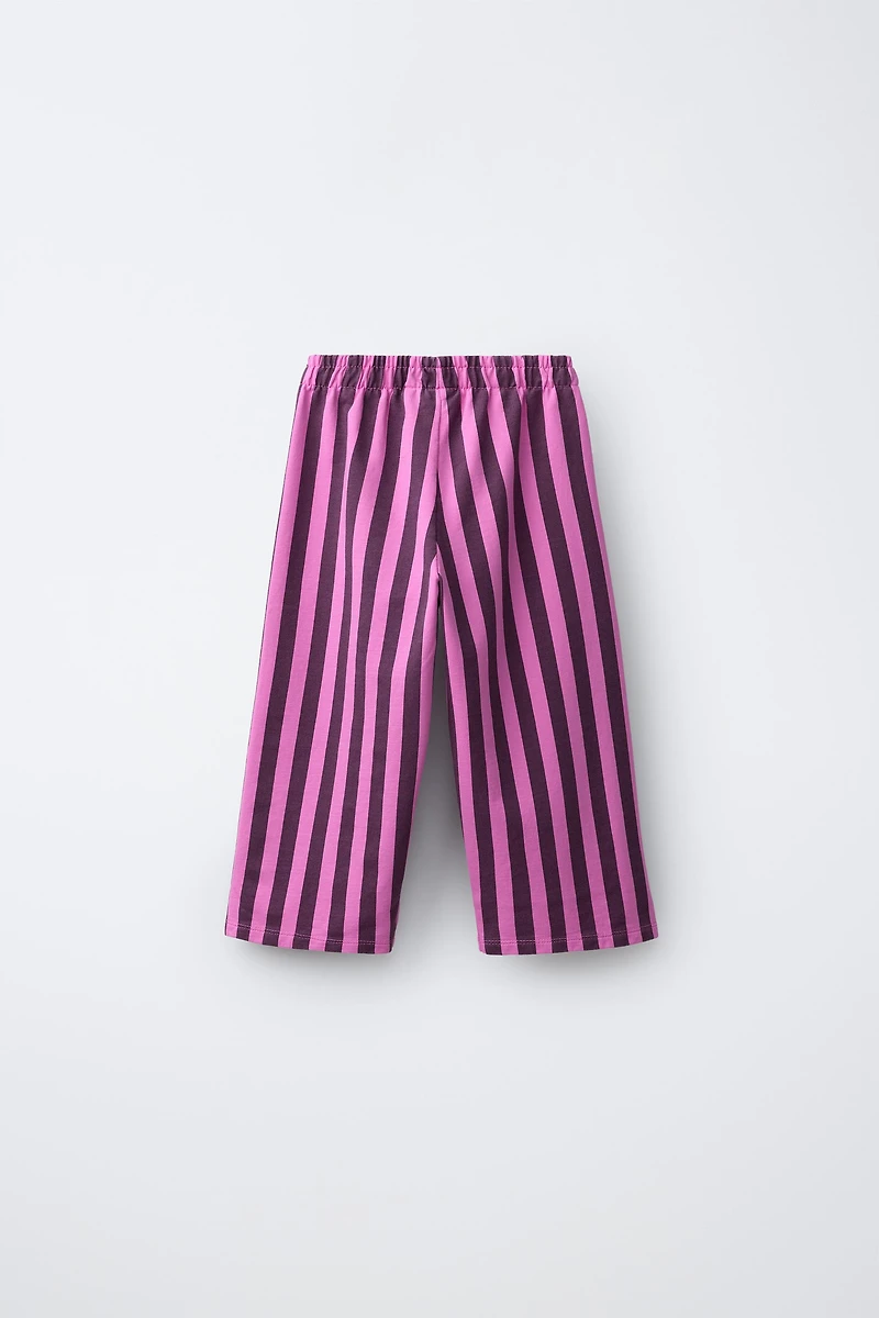 STRIPED PLUSH CULOTTES