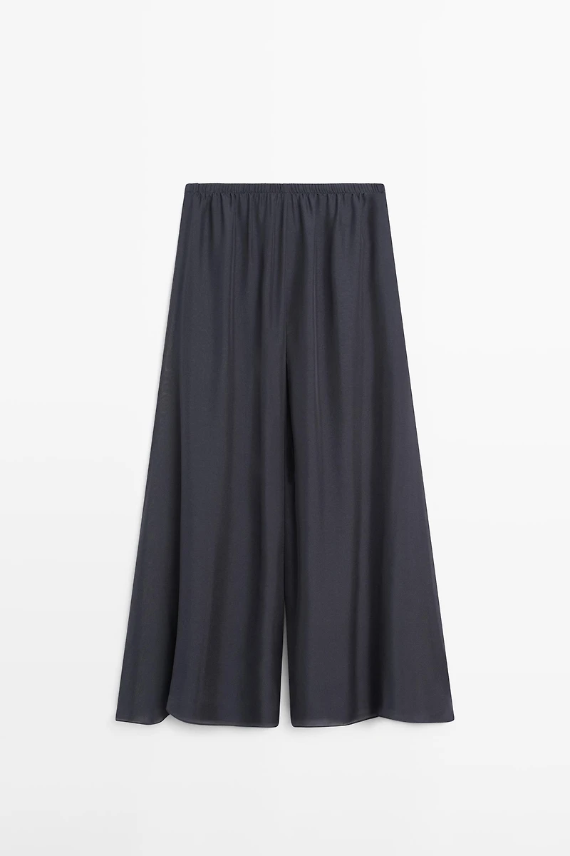 Pantalon fluide et ample 100 % soie