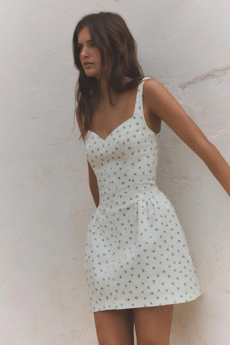 FLORAL PRINT VOLUME DRESS