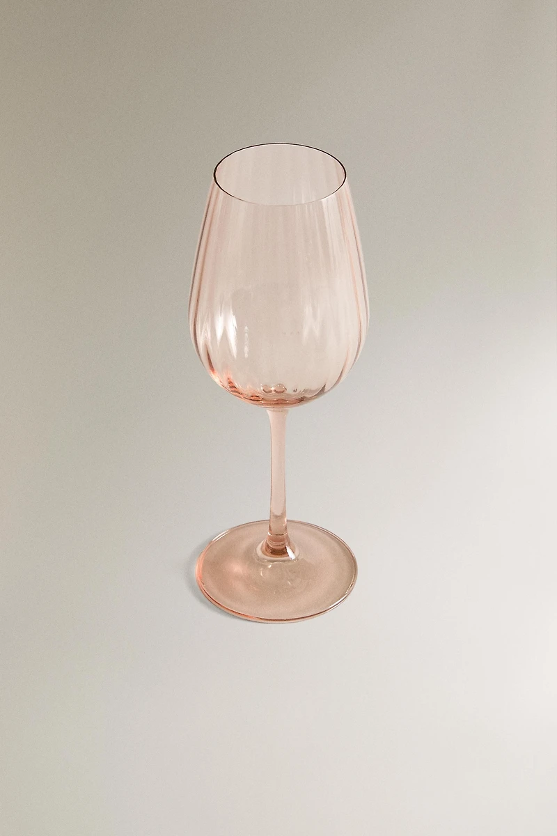 VERRE À PIED CRISTALLIN RELIEF