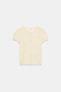 HENLEY NECK T-SHIRT