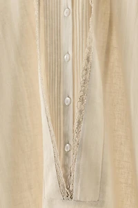 LIMITED EDITION CONTRAST LINEN KAFTAN