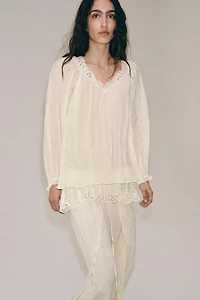 ZW COLLECTION EMBROIDERED SASH MIDI SKIRT