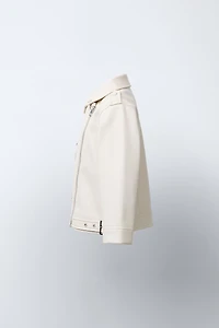 FAUX LEATHER BIKER JACKET