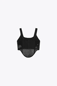TOP CORSET MAILLE COMBINÉE
