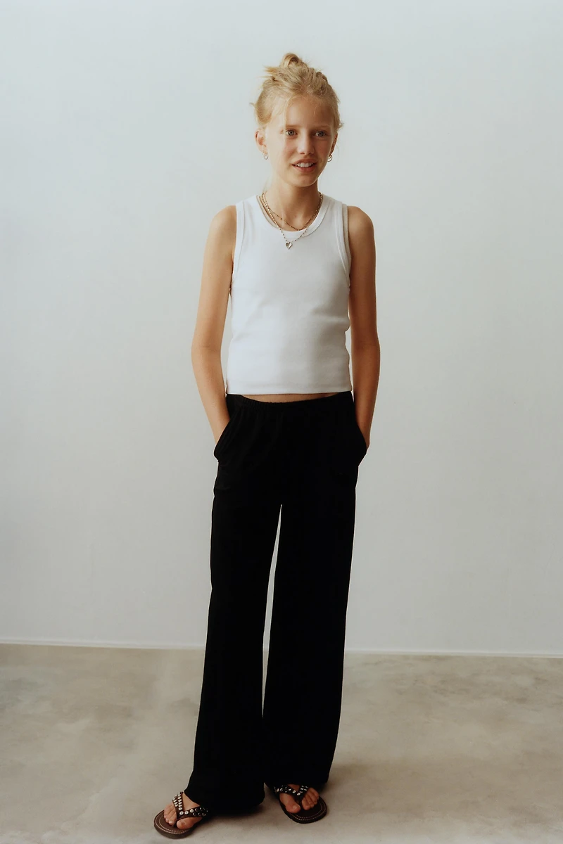 WIDE LEG PAJAMA PANTS