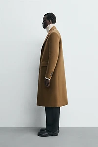WOOL BLEND TEXTURED COAT