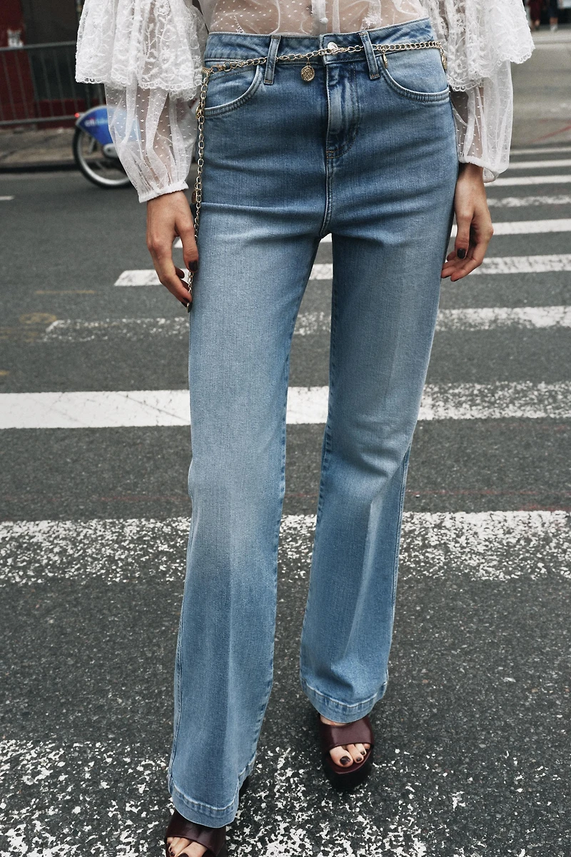 JEAN Z1975 BOOTCUT TAILLE HAUTE CEINTURE CHAÎNE