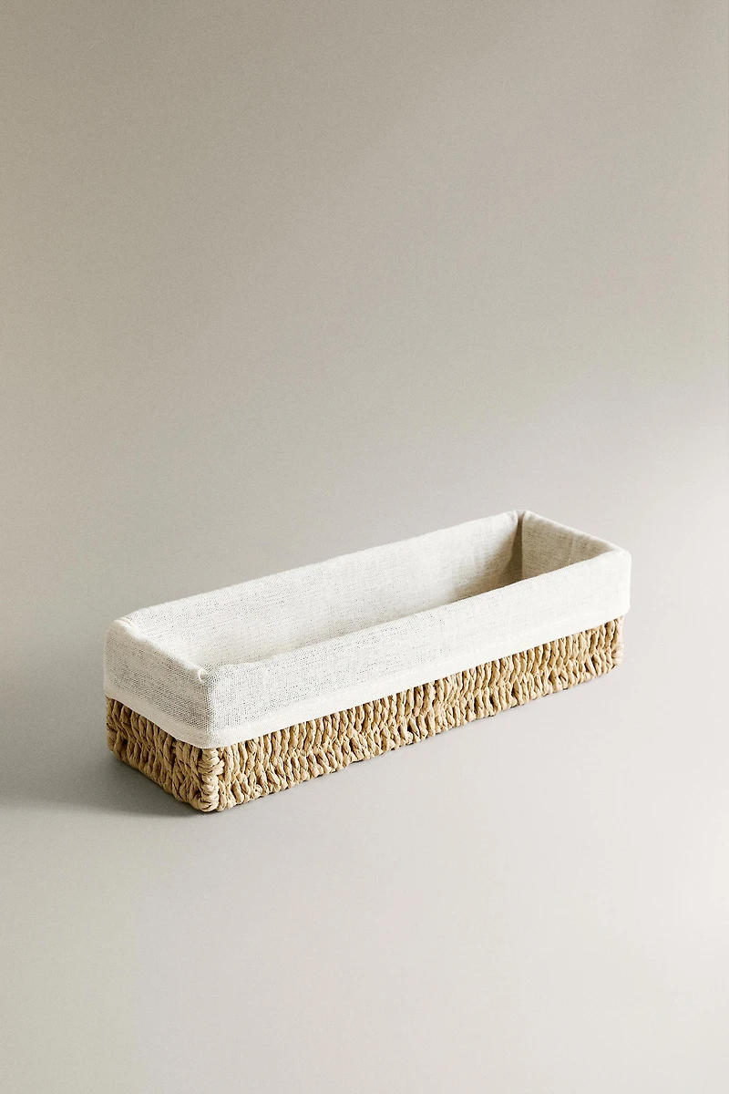 RECTANGULAR FABRIC INTERIOR BASKET