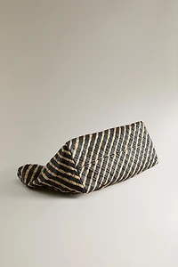 WOVEN LEATHER CLUTCH