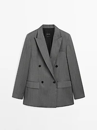 Blazer à rayures tennis 100 % laine
