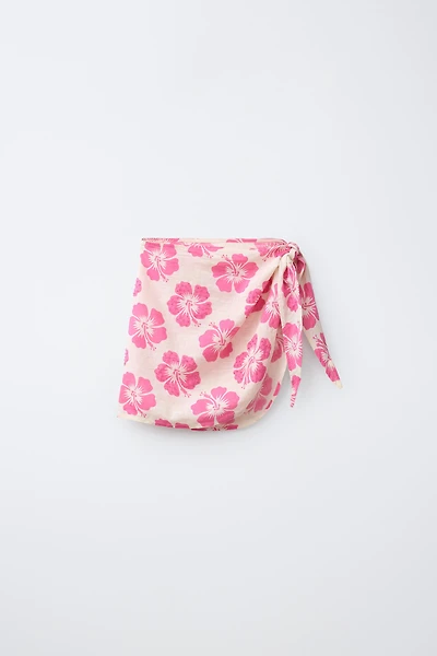 HIBISCUS BEADED PAREO