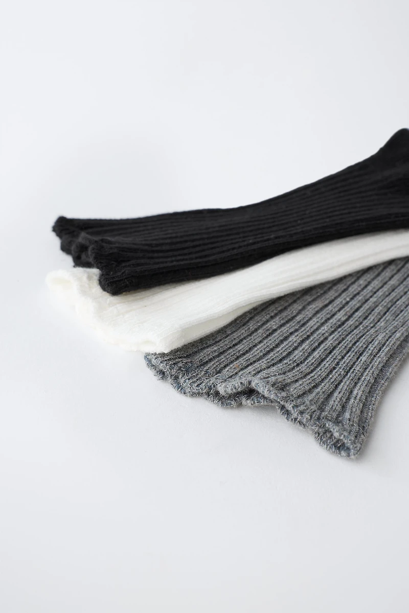 THREE-PACK OF TERRY CREW SOCKS