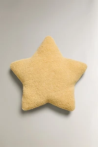CHILDREN’S LARGE FAUX SHEARLING STAR THROW PILLOW