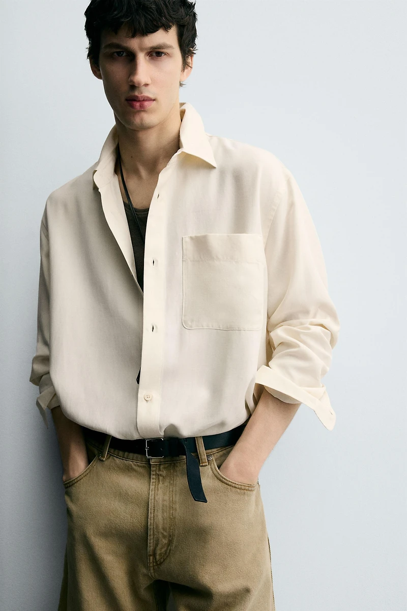 RELAXED FIT FLOWY SHIRT