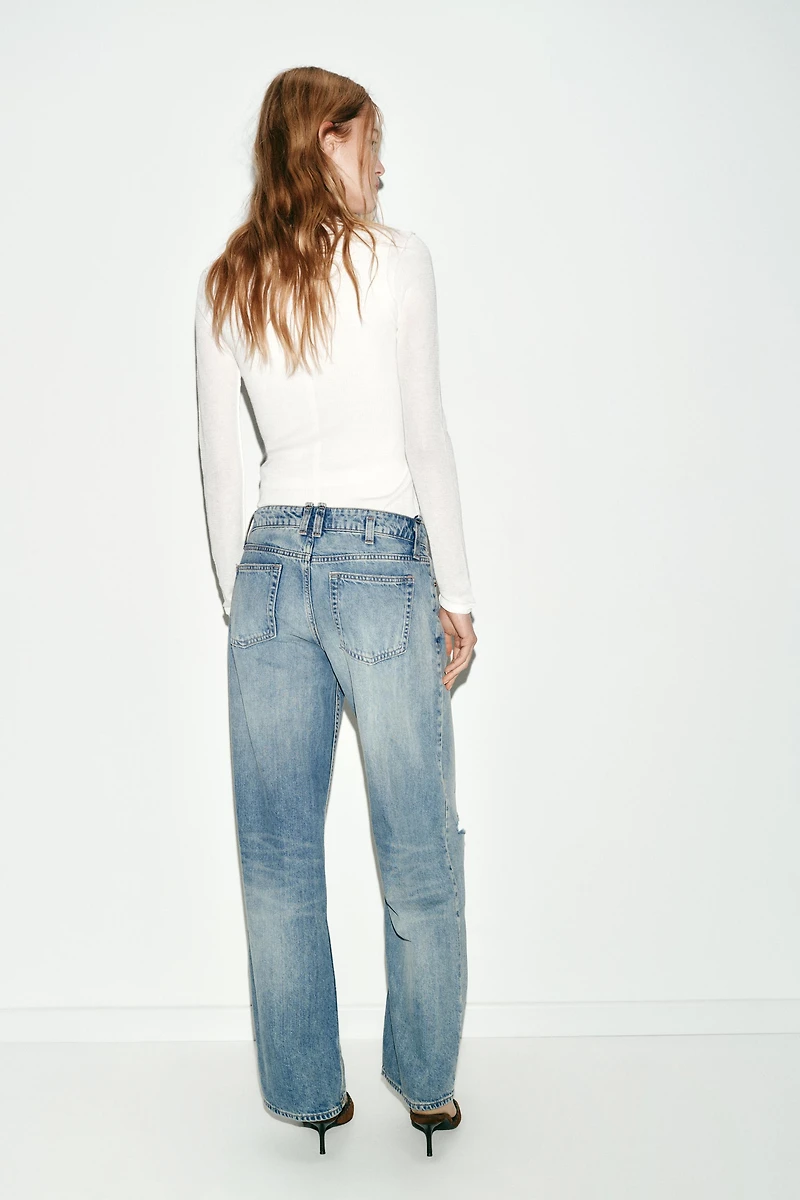 JEANS Z1975 DROITS TAILLE BASSE DÉCHIRÉS