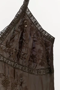 EMBROIDERED BEADED CAMISOLE