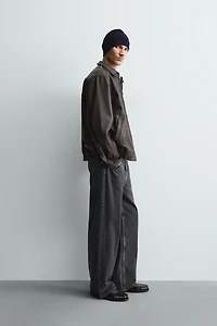 BLOUSON BOMBER MATIÈRE SYNTHÉTIQUE