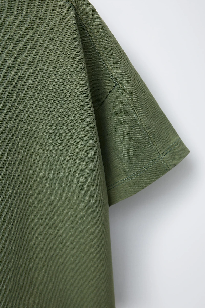 GARMENT DYE CUT-OUT T-SHIRT