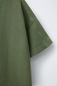 GARMENT DYE CUT-OUT T-SHIRT