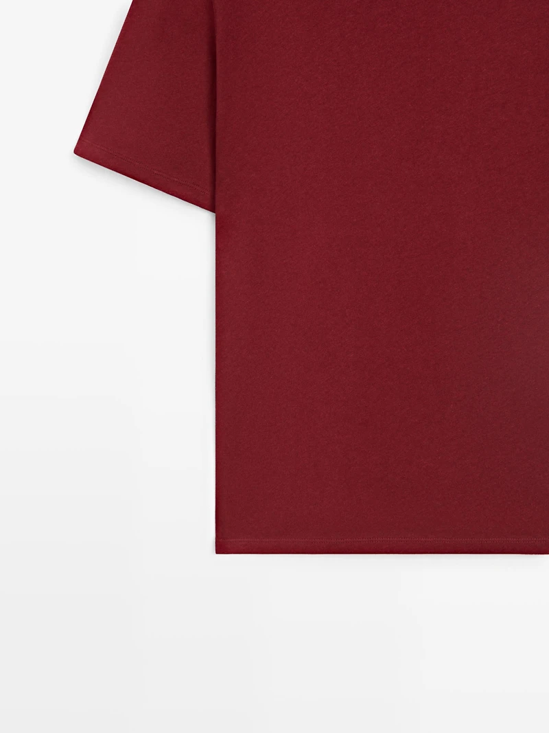 Short sleeve linen blend T-shirt