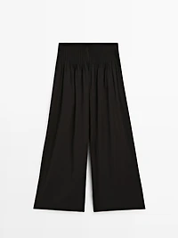 Pantalon wide leg ample fluide