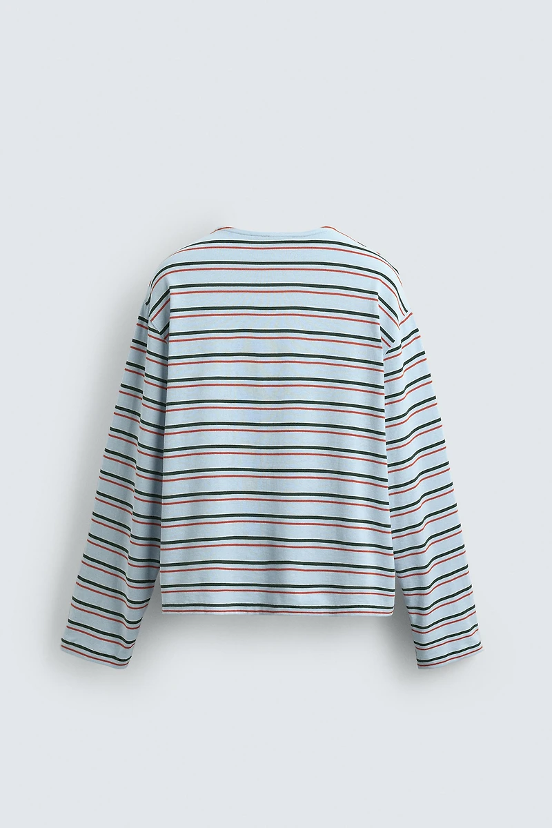 STRIPED JACQUARD T-SHIRT