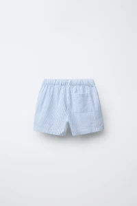 TEXTURED STRIPED SHORTS