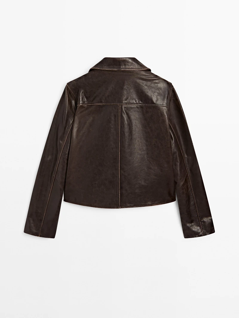Nappa leather biker jacket