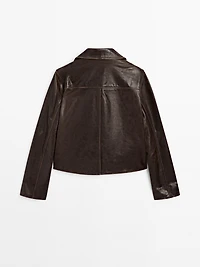 Nappa leather biker jacket