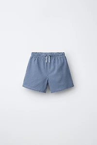 6-14 YEARS/ GINGHAM SWIM SHORTS