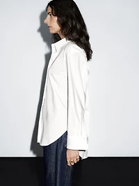 Chemisier long popeline 100 % coton