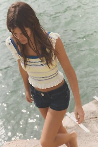 STRIPED SMOCKED TOP