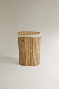 FABRIC-LINED LAUNDRY HAMPER