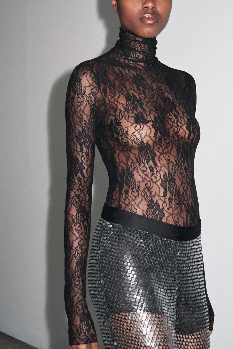 LONG SLEEVE LACE BODYSUIT