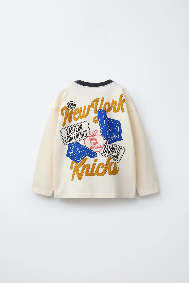 KNICKS NBA RAISED T-SHIRT