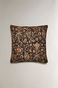 FLORAL WOOL THROW PILLOW COVER