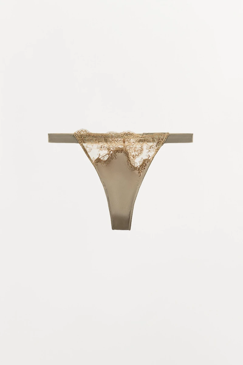 TANGA SATINÉ BRODÉ