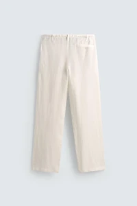 RELAXED FIT LINEN PANTS