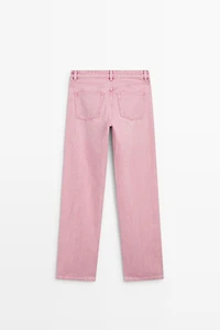 Low-rise straight-leg jeans