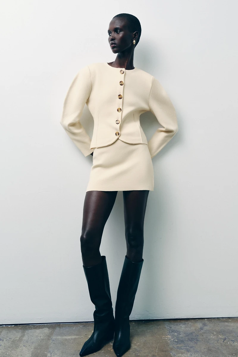 KNIT MINI SKIRT